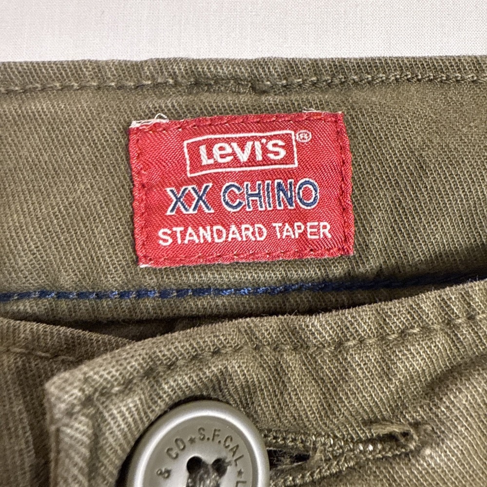 PANTS TAPER Levi's XX Chino Standard MENS 32x32 Regular Fit Green Tie Dye - Picture 4 of 9